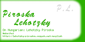 piroska lehotzky business card